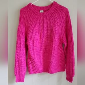 A new day Womens pink crochet sweater